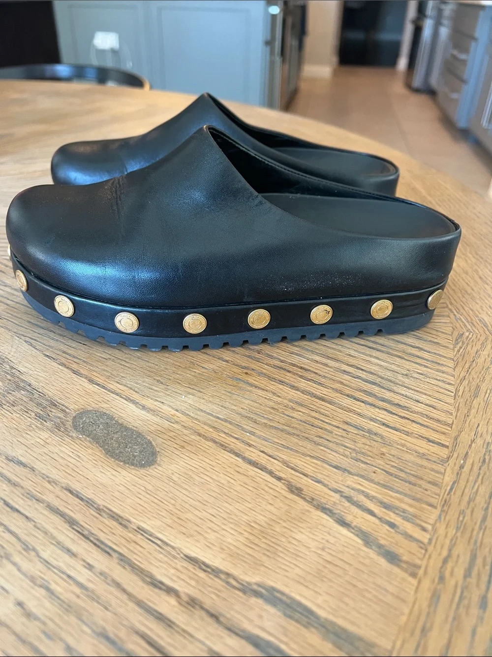 Tory Burch Black Platform Mule Clogs 61/2